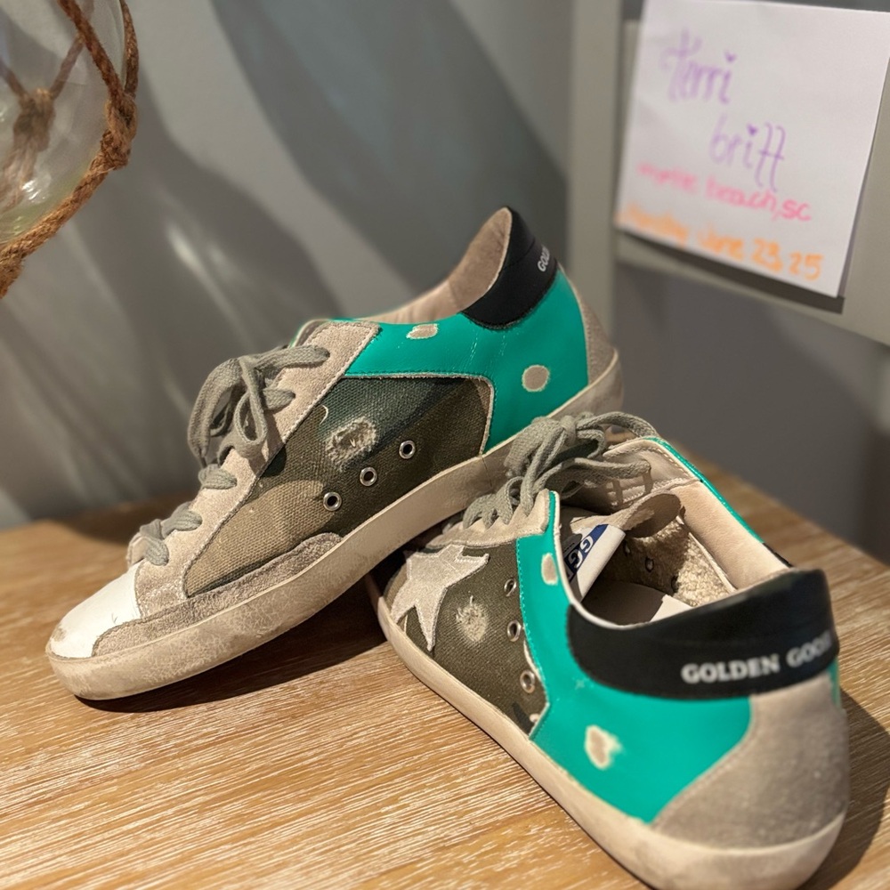 Golden Goose Superstars -Camo / Teal